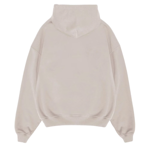 Sudadera con Capucha Unisex Oversize de Hombros Caídos, Azul Sólido, Algodón French Terry, Casual, Transpirable, con Diseño de Bolsillo Bordado - Product Image 4