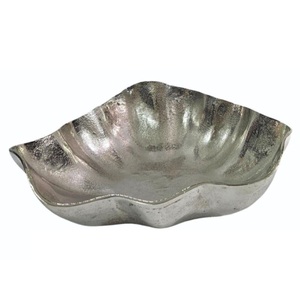 Bol rond fait main, nouveau design, qualité supérieure, métal poli avec base noire, bol de service, accessoires de cuisine pour la maison - Product Image 4
