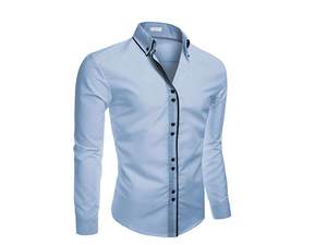 Chemise à manches longues pour homme à séchage rapide, anti-rétrécissement, anti-plis, en coton écologique - Product Image 5