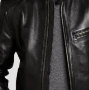 Veste en cuir d'agneau de haute qualité pour homme, tendance, à fermeture éclair, style décontracté, très vendue - Product Image 2