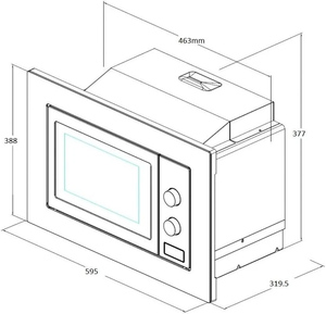 C-o-o-k-o-l-o-g-y I-M-17LB-K Noir Micro-ondes intégré et Kit de finition de cadre intégré v-i-r - Product Image 2
