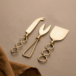 Brass <b>Cheese</b> <b>Set</b> High on Demand Metal Silver <b>Cheese</b> Tools For Wedding and Party Usage Brass <b>Cheese</b> Knife <b>Sets</b> - Product Image 2