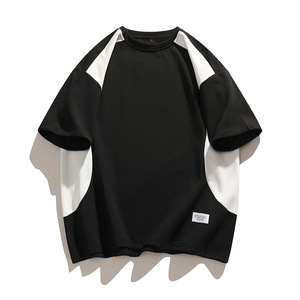 Conjunto Deportivo de Verano para Hombre, Transpirable, Ligero, Talla Grande, Hasta la Rodilla, con Bloques de Color, Cuello Redondo, Holgado - Product Image 4