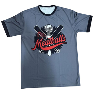 Camiseta de Softbol para Hombre, Talla Grande, Transpirable, Sublimada, con Logotipo Personalizado, Antibacteriana, de Secado Rápido - Product Image 1
