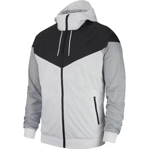 Men's Color Blocking Hooded windbreaker <b>Racer</b> <b>Jacket</b> Windproof Zipper Sporty Style Autumn Polyester Shell Regular Fit - Product Image 6