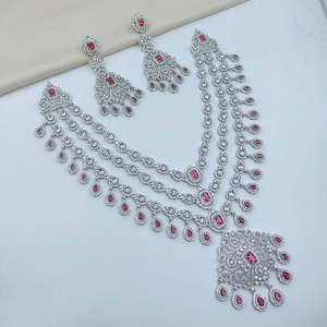 Conjunto de Joyería Nupcial de Perlas y Diamantes Americanos para Mujer - Product Image 1