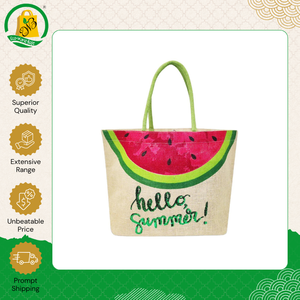 Nouvel arrivage en stock : Sac fourre-tout de plage en jute écologique avec poche intérieure et fermeture éclair, imprimé sur mesure, sac de courses réutilisable - Product Image 2