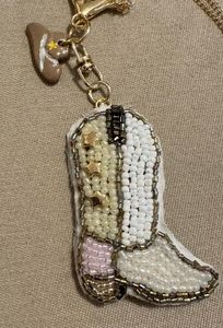 Artisan Crafted Embroidered Beaded <b>Keychain</b> Beautiful Hand Sewn Details Colorful Handmade Embroidery Classic Eco-Friendly Stylus - Product Image 2