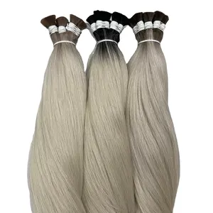 Best Verkopende Hoge Kwaliteit Ombre Bot Steil Bulk Menselijk Haar Voor Vlechten Vietnamese Raw Hair Extensions Leverancier Keuze