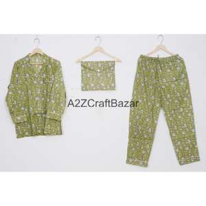 Nuevo Diseño, Conjunto de Pijamas de Lujo para Mujer, para Vacaciones de Invierno, 100% Algodón, Suave y Liso, Conjunto de Pijamas Largos - Product Image 6