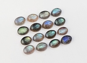Cabochon de labradorite 8*6 mm, forme ovale, pierre précieuse bleue chatoyante, pierre précieuse en vrac, labradorite de qualité supérieure pour la fabrication de bijoux - Product Image 4