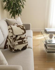 Premium Cowhide Leather Hair On Backpack Travel Laptop Rucksack Vintage School Bag Durable Handmade LHBP-0041 - Product Image 1