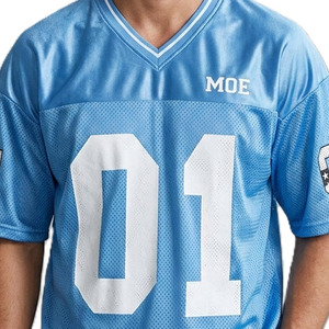 Maillot de football américain tendance en maille respirante, uniforme d'équipe OEM, col en V, léger, pour entraînement et match, fournisseur en gros - Product Image 2