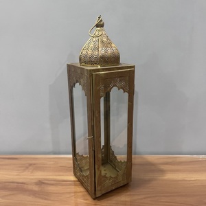 Lámpara de Mesa de Hierro Estilo Marroquí con Diseño Artesanal L546, Acabado Único, Tamaño 4.25X4.5X15.25 Pulgadas, para Ramadán, Eid, Bodas, Hogar - Product Image 2