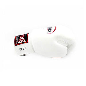 Gants de boxe en cuir de vache véritable blancs pour jumeaux, à fermeture auto-agrippante, à doigts entiers, respirants, pour entraînement adulte, Sanda, MMA - Product Image 6