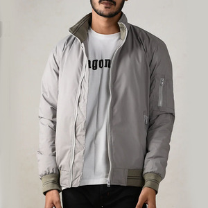 Mens Casual Bomber <b>Jacket</b> Solid Color Zipper <b>Pilot</b> Style Flight <b>Jacket</b> with Pockets - Product Image 1