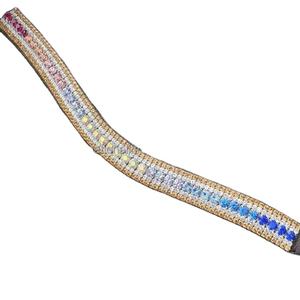 Bride en cuir faite à la main vêtements de cheval bandes de front de cheval en cristal en vrac fabricant indien fournisseur conception personnalisée avec des boucles cousues - Product Image 1