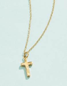Best Seller Gold <b>Cross</b> Charm Pendant Necklace Bracelet Religious Jewelry Gift Women <b>Men</b> Luxury Minimal Style - Product Image 1
