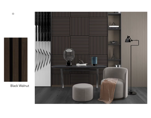 Panneau mural 3D PVC moderne de luxe, étanche, à emboîtement, pour plafonds intérieurs d'hôtels, chambres, villas, insonorisant, meubles en MDF - Product Image 1