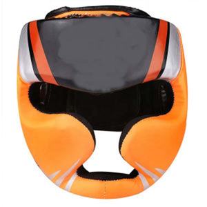 Protège-tête de boxe en cuir PU sur mesure Casque d'entraînement de karaté Taekwondo réglable OEM pour MMA et Fitness - Product Image 2