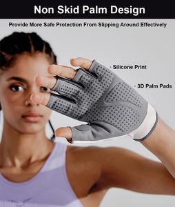 Guantes de Entrenamiento para Hombre, Guantes de Gimnasio, Guantes de Fitness, Guantes de Entrenamiento para Mujer y Hombre, Guantes Antideslizantes sin Dedos para Levantamiento de Pesas - Product Image 3
