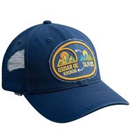 Gorra INJAE Azul de 5 Paneles con Logotipo de Montaña Bordado en 3D en la Parte Delantera, Ajustable, Unisex, Transpirable, Impermeable, Estilo Urbano para Exteriores