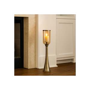 Modern Candle <b>Stand</b> with Frosted <b>Glass</b> Cylinder Heat Resistant Home Decoration - Product Image 4