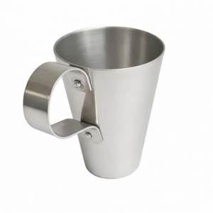 Mug en acier inoxydable de qualité supérieure avec poignée confortable pour la consommation quotidienne de café et de thé à la maison, au bureau et en voyage. - Product Image 1
