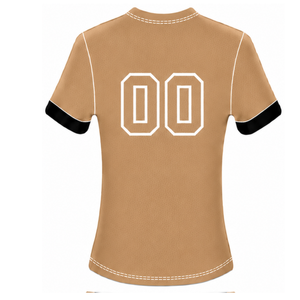 Maillot de football marron camel à manches courtes, léger, uniforme sportif, tenue d'entraînement, vêtements d'équipe - Product Image 2
