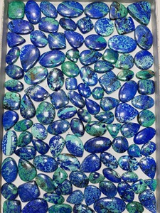 Piedras Preciosas Sueltas de Azurita y Malaquita Natural de Grado AAA, Cabujones de Formas Mixtas, Personalizables, para Joyería, Precio al por Mayor, Lote de Piedras - Product Image 3