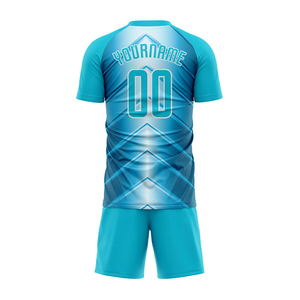 ชุดฟุตบอลแบบสั่งทำพิเศษ ชุดยูนิฟอร์มฟุตบอลแบบซับลิเมชั่น แขนเสื้อ OEM ชุดทีม ชุดฝึกซ้อมสโมสรแบบส่วนตัว ผลิตโดย Rexfit - Product Image 2
