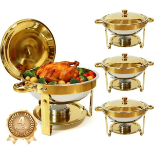 Top selling Chafing Dish Home And Restaurant Table Ware Decorative Food Warmer <b>Buffet</b> <b>Server</b> Chaffing Dish Hotels Supplies - Product Image 6