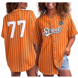 Maillot de baseball respirant à manches courtes personnalisé avec nom et numéro d'équipe pour femmes et adultes OEM ODM - Product Image 1