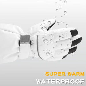 Best Quality 2026 Cowhide Leather Men Women Sports Warm Snow <b>Ski</b> Mittens and Gloves - Product Image 6