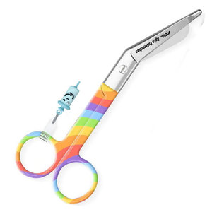 Ciseaux de soins infirmiers à bec de canard, design fierté LGBT, conçus pour des coupes rapides et précises sur les bandages et les pansements - Product Image 3
