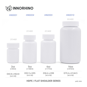 Botellas de Plástico HDPE Premium de 60ml, 150ml, 175ml y 500ml con Hombro Plano y Tapa CR para Envasado de Suplementos, Venta al Por Mayor/OEM - Product Image 2