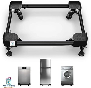 Support de base fixe en plastique réglable et antichoc pour machine à laver manuelle, avec roues universelles et support spécial amovible - Product Image 3