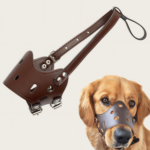 Accesorios perro mascota producto Venta al por mayor PU Suave Antimordida Anticomer Parar ladrido <span class=keywords><strong>Bozal</strong></span> cubierta boca perro - Product Image 1