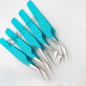 Pinzas para Extensión de Pestañas RMI Frozi con Punta Plateada con Recubrimiento en Polvo, Antiestáticas, Punta Lisa, Acero Inoxidable, Juego de 12 Puntas Diferentes - Product Image 5