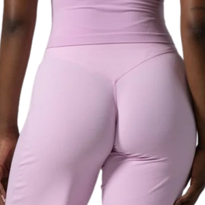 Pantalon large taille haute rose clair pour femme, extensible, idéal pour le yoga, l'entraînement, la gym, le fitness, la détente et les voyages - Product Image 6