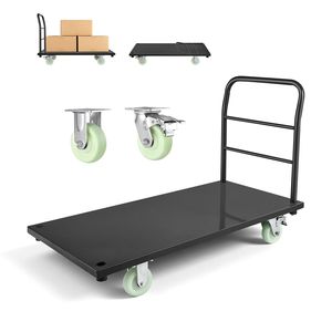 Carrello Industriale in Acciaio con Capacità di 900 kg, Ruote Girevoli e Maniglia, per Trasporto e Stoccaggio - Product Image 1