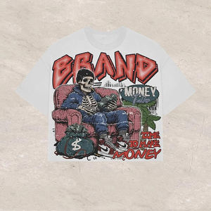 Conjunto de Camiseta y Pantalones Cortos de Verano con Estampado DTG y Lavado Ácido Personalizado, 2 Piezas, 100% Algodón, Secado Rápido, Ropa Casual Urbana para Hombre - Product Image 6