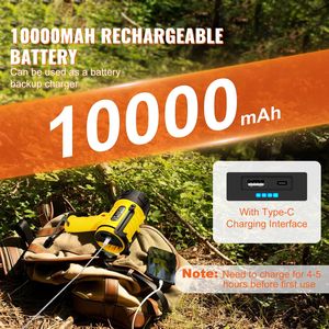 ไฟฉายแบบชาร์จไฟได้ USB 1000,000LM สว่างมากไฟฉายแบบพกพา - Product Image 3