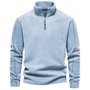 Sweat-shirt à capuche en polaire pour homme, col montant, tricoté, chaud et décontracté, pour l'automne et l'hiver - Product Image 5