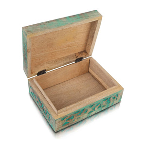 Artisanat Arbre de Vie En Bois Bijoux Souvenir Boîte Personnalisé Sculpté En Bois De Mangue Stockage Pour Clés Pièces En Gros Fourniture Pas Cher Prix - Product Image 6