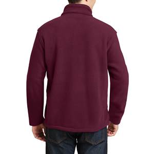 Veste polaire zippée intégrale personnalisée avec logo OEM, prix direct usine, design classique pour homme - Product Image 2