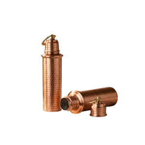 Bouteille d'eau en cuivre pur faite à la main, anti-fuite, récipient à boire ayurvédique avec finition mate unie, pour le bureau et la maison, en promotion - Product Image 4