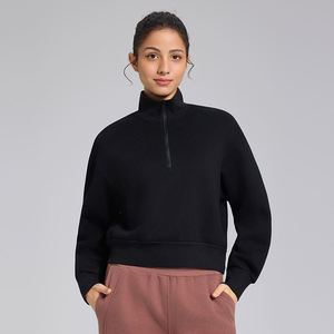 Sweat-shirt d'hiver personnalisé à col montant en molleton 100% coton, imprimé numériquement, logo brodé, écologique, coupe oversize, doublé, effet délavé - Product Image 3