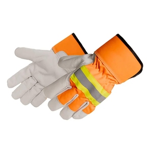 Gants de travail en cuir de vachette grainé résistant pour monteurs canadiens, résistants à la chaleur et aux étincelles, gants de sécurité de protection individuelle - Product Image 1