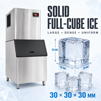 Machine à glaçons carrés de 250 kg/24h, machine à glaçons pleins de 30 mm avec glace solide à dissolution lente pour bars, restaurants et hôtels